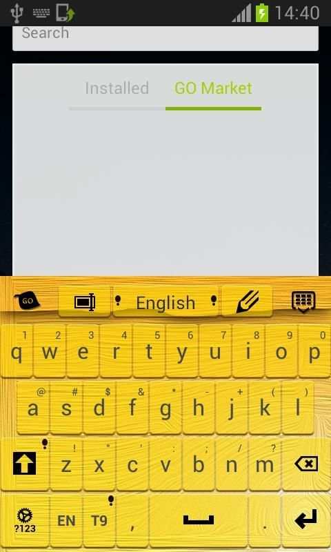 Keyboard kuning untuk Android screenshot 6