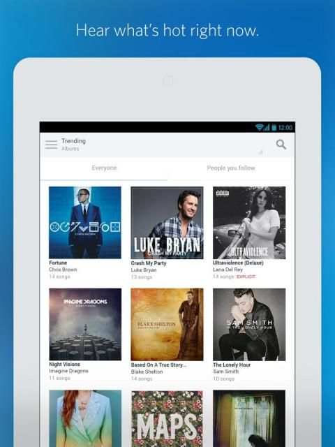 Rdio Music 1 تصوير الشاشة