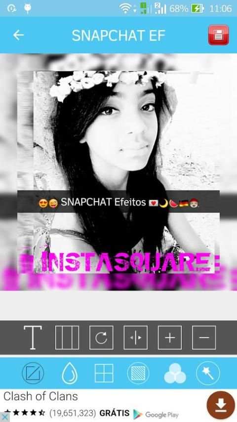 Square Size SnapChat Desfoques screenshot 3