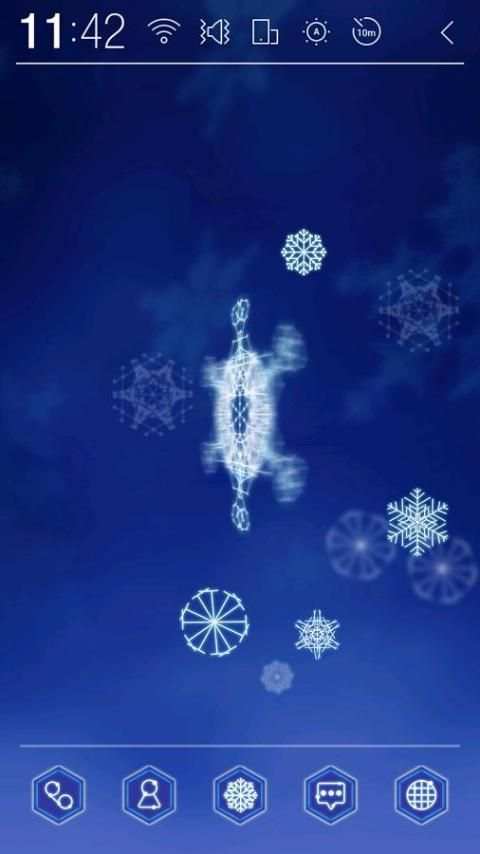 Snowflake Atom Theme 10 تصوير الشاشة