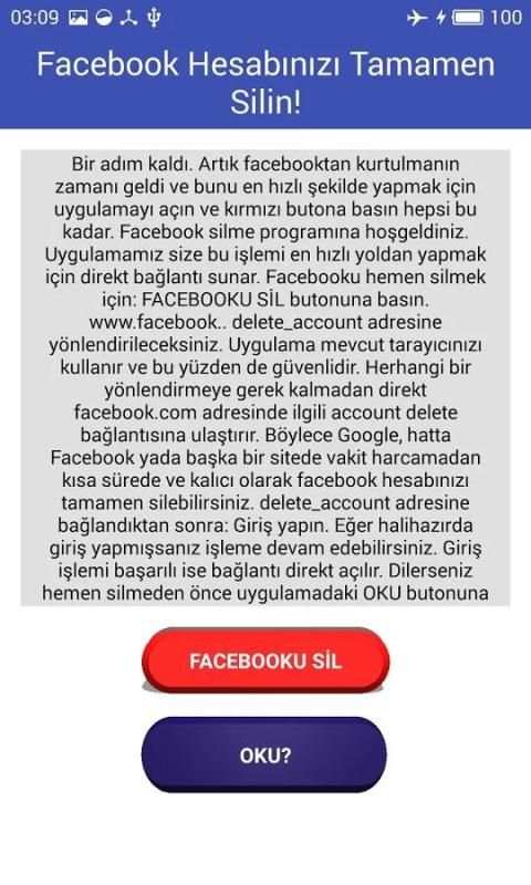 Delete Facebook screenshot 3