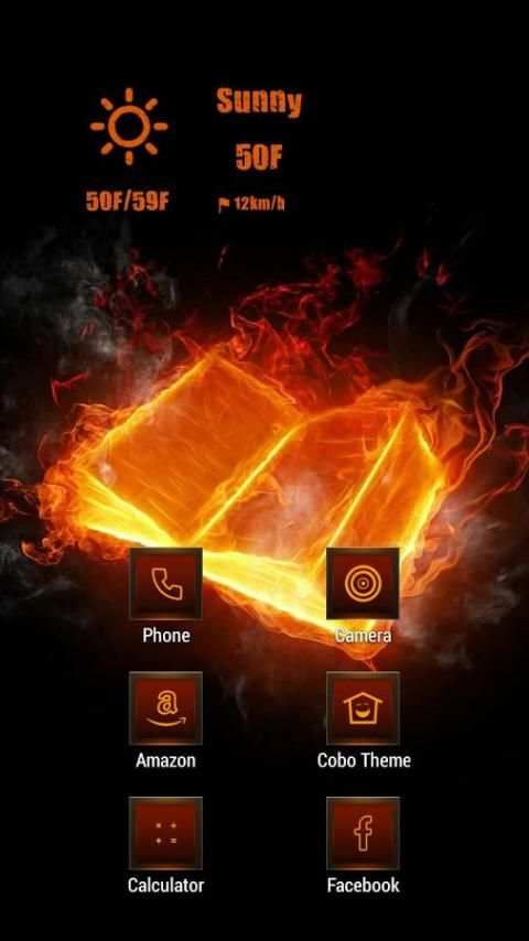 Warm red tree theme screenshot 2