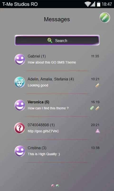 Color Shining GO SMS screenshot 1