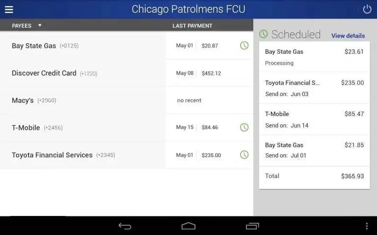 Chicago Patrolmen's FCU screenshot 2