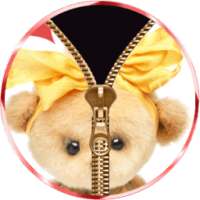 Cute Bear Zipper Lock Screen on 9Apps