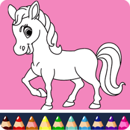 Little unicorns Coloring Book आइकन