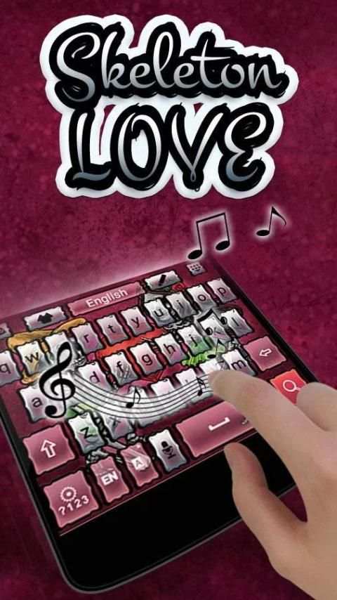 SkeletonLove GO Keyboard Theme 2 تصوير الشاشة