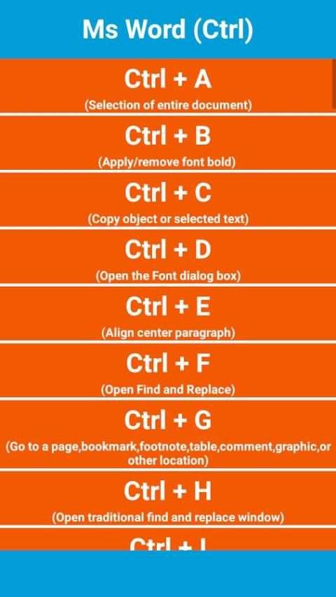 MS WORD KEYS screenshot 4