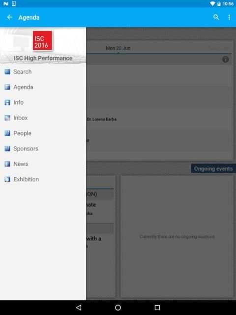 ISC 2016 Agenda App скриншот 1