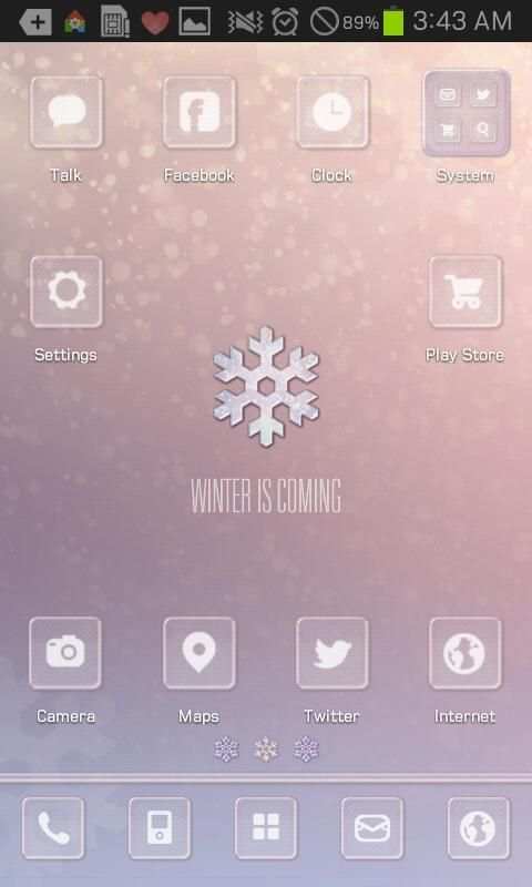 WINTER go launcher theme скриншот 4