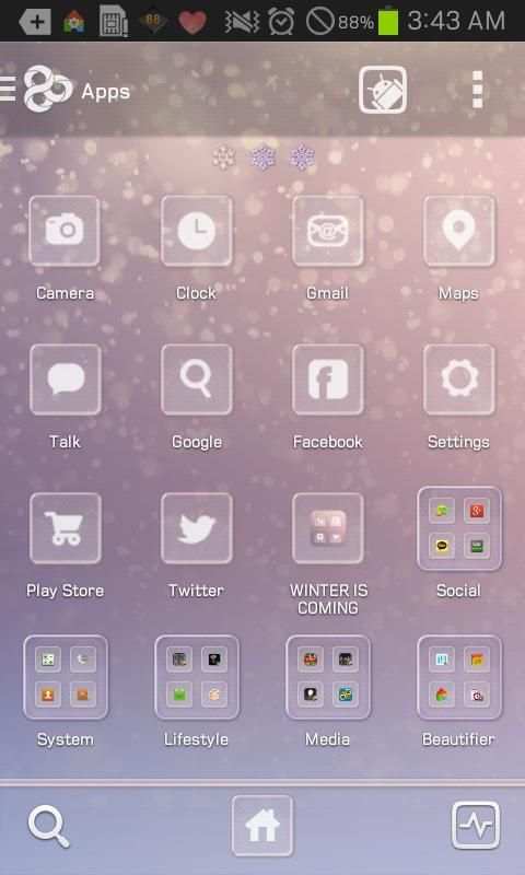 WINTER go launcher theme скриншот 3