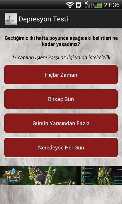 Depresyon Testi screenshot 1