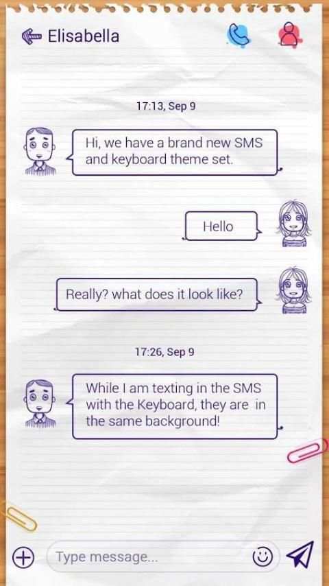 Tema SMS Buku Diary screenshot 3
