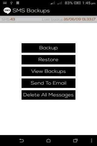 Backup and restore screenshot 3
