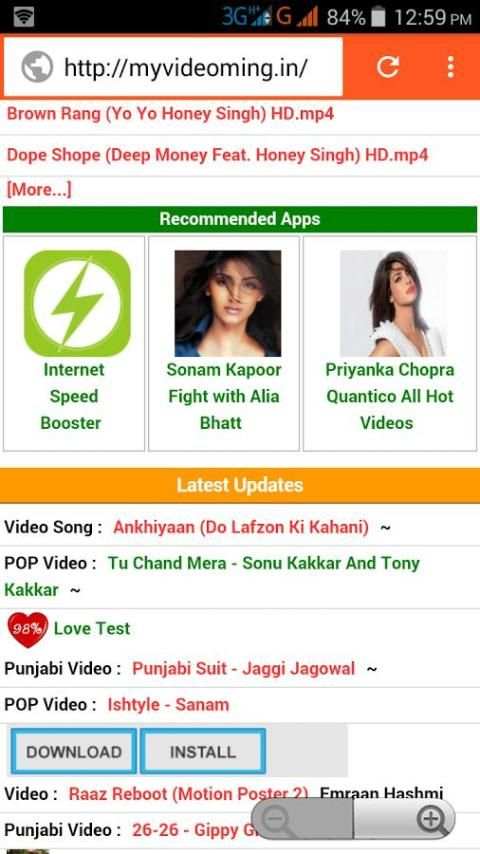 3g speed Video Browser 2 تصوير الشاشة