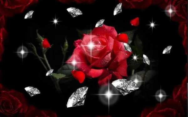 Roses Diamonds live wallpaper screenshot 3