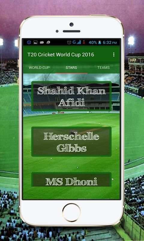 T20 Cricket Worldcup 2016 screenshot 3