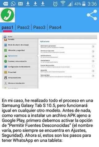 Instalar whatsapp en tablet screenshot 1