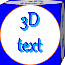 3D Tекст Писать и Делиться иконка