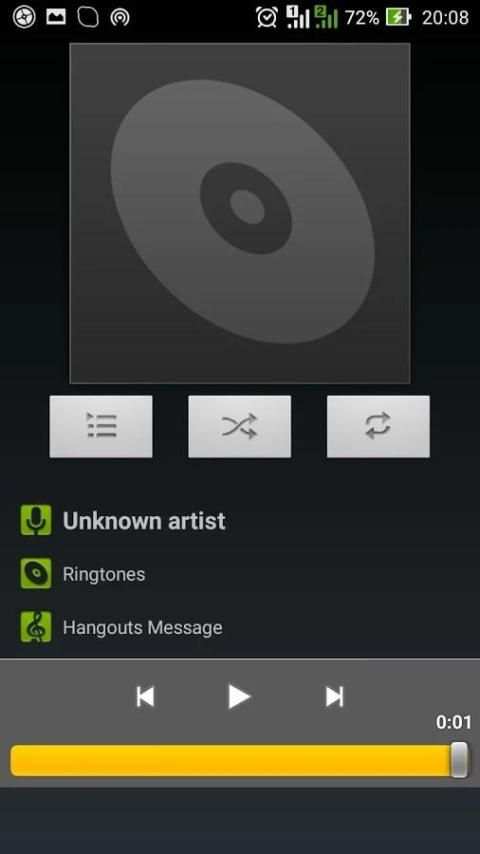 Default music player 1 تصوير الشاشة