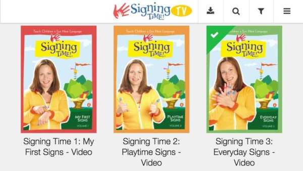 Signing Time TV 8 تصوير الشاشة