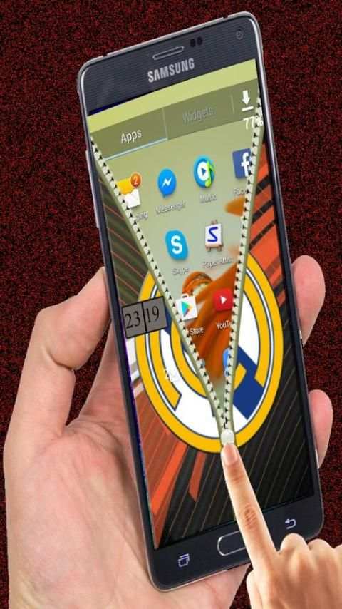 Zipper Lock:Real Madrid Flag screenshot 5
