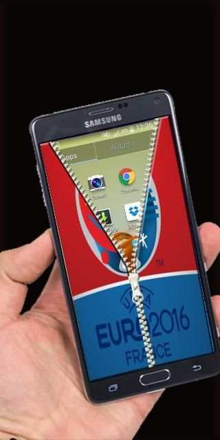 Zipper Lock:Real Madrid Flag screenshot 2