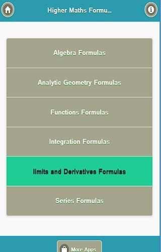 Higher maths Formulas скриншот 3