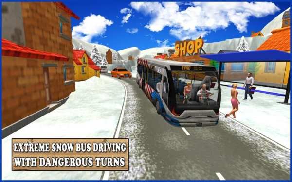 Extreme Snow Bus Driving screenshot 5