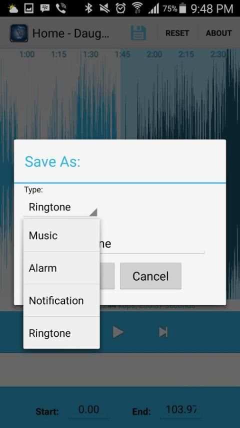 Mp3 Cutter and Ringtone Maker स्क्रीनशॉट 2