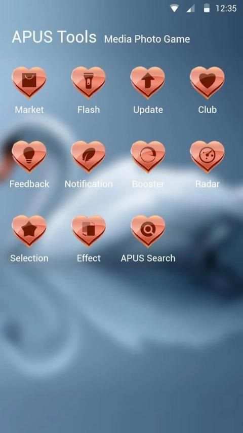 Beautiful swan theme for APUS screenshot 1