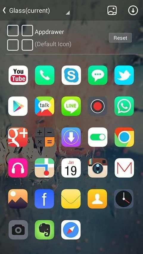 Glass GO Launcher Theme скриншот 1