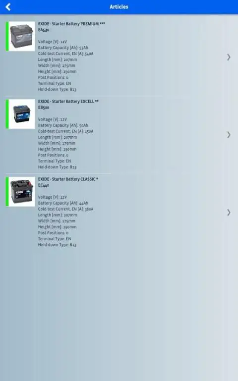 EXIDE Battery Finder screenshot 3