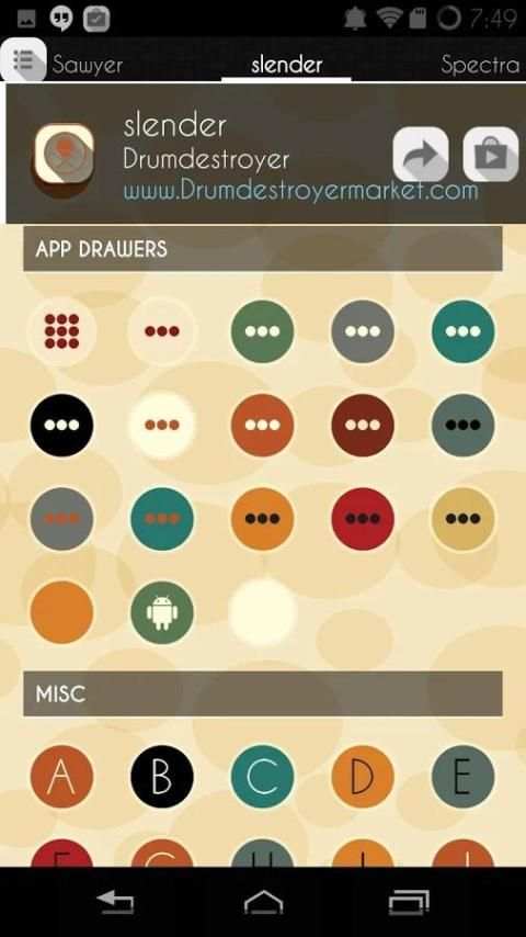 Slender Icon Pack 4 تصوير الشاشة