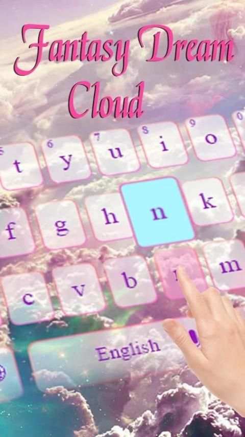 fantasy cloud keyboard theme скриншот 2