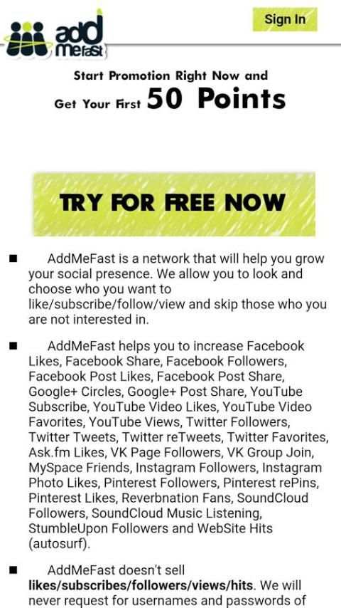 Addmefast 8 تصوير الشاشة