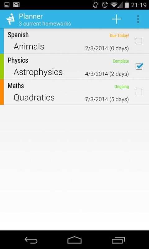 Homework Planner स्क्रीनशॉट 5