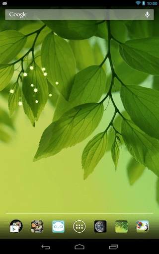 Galaxy S4 Зеленые листья screenshot 1