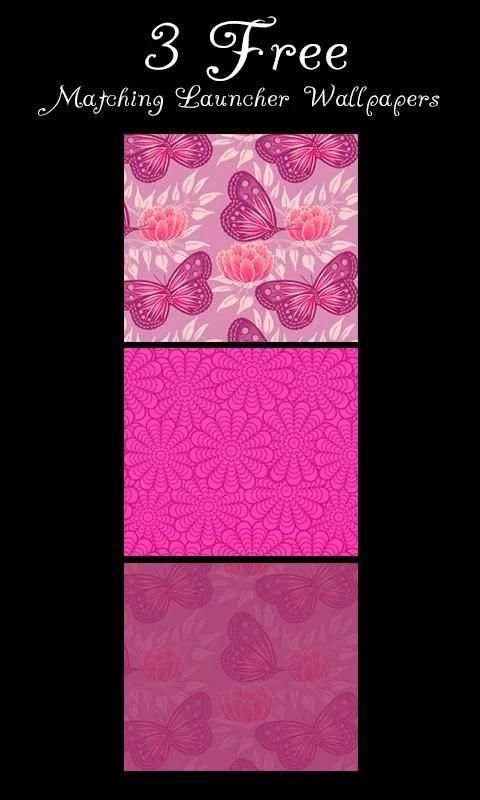 Pink Butterfly Go SMS Theme screenshot 5