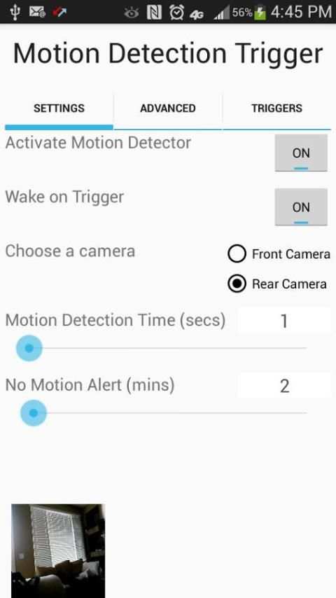 Camera Motion Trigger скриншот 3