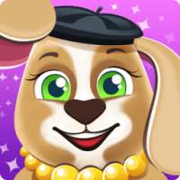 Anjing berdandan permainan logo