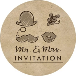 ikon Mr and Mrs Invitation