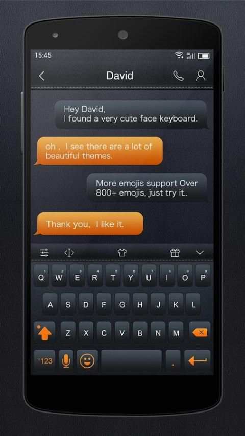 Emoji Keyboard-Leather स्क्रीनशॉट 6
