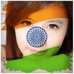 ikon Indian Flag on Photo