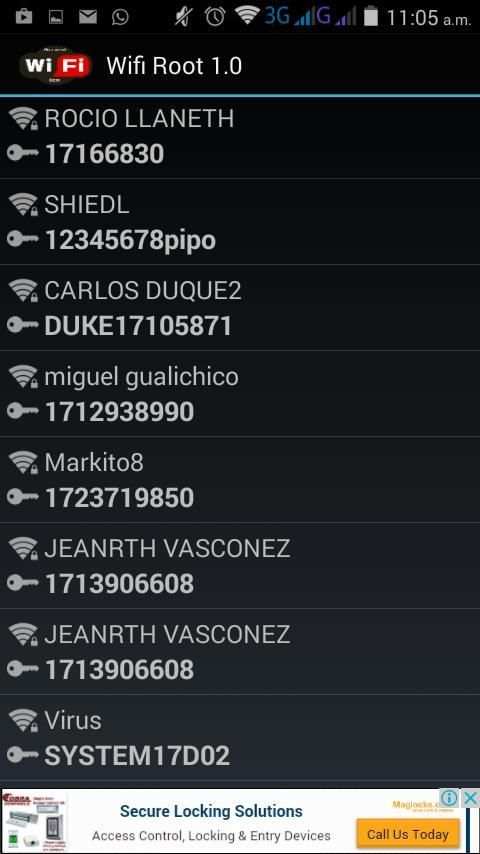 Wifi Password ROOT screenshot 1