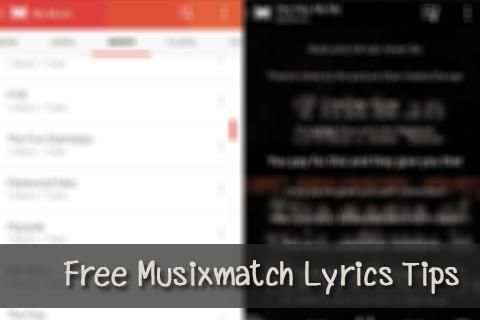 Gratis Tips musiXmatch Lyrics screenshot 1