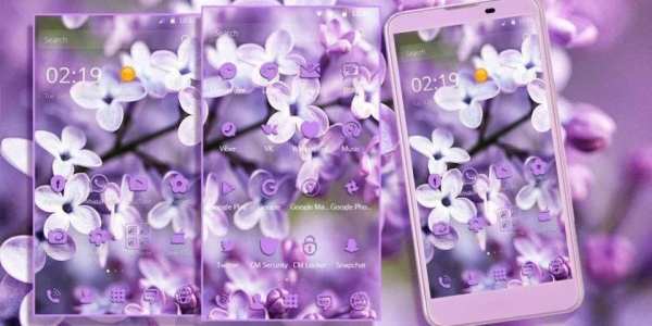 Lavender Bunga Tema screenshot 2