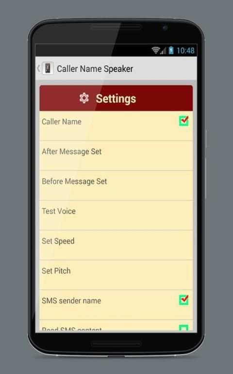 Caller name speaker screenshot 1