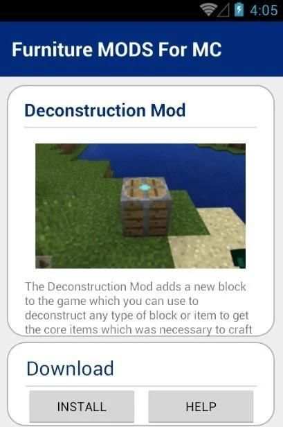 Furniture MODS For MC 5 تصوير الشاشة