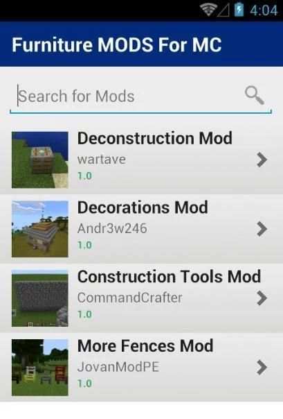 Furniture MODS For MC 6 تصوير الشاشة